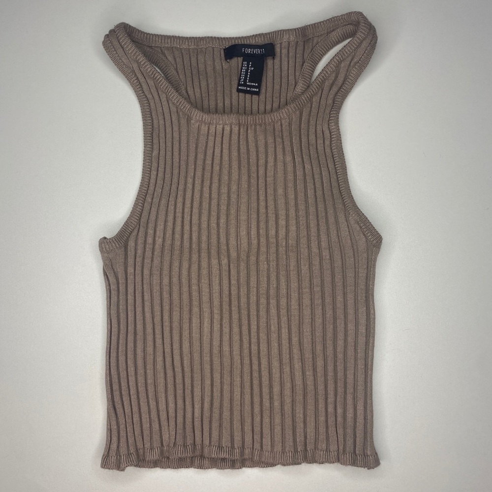 Ribbed tank crop top
